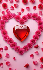 a heart shaped cake with pink frosting