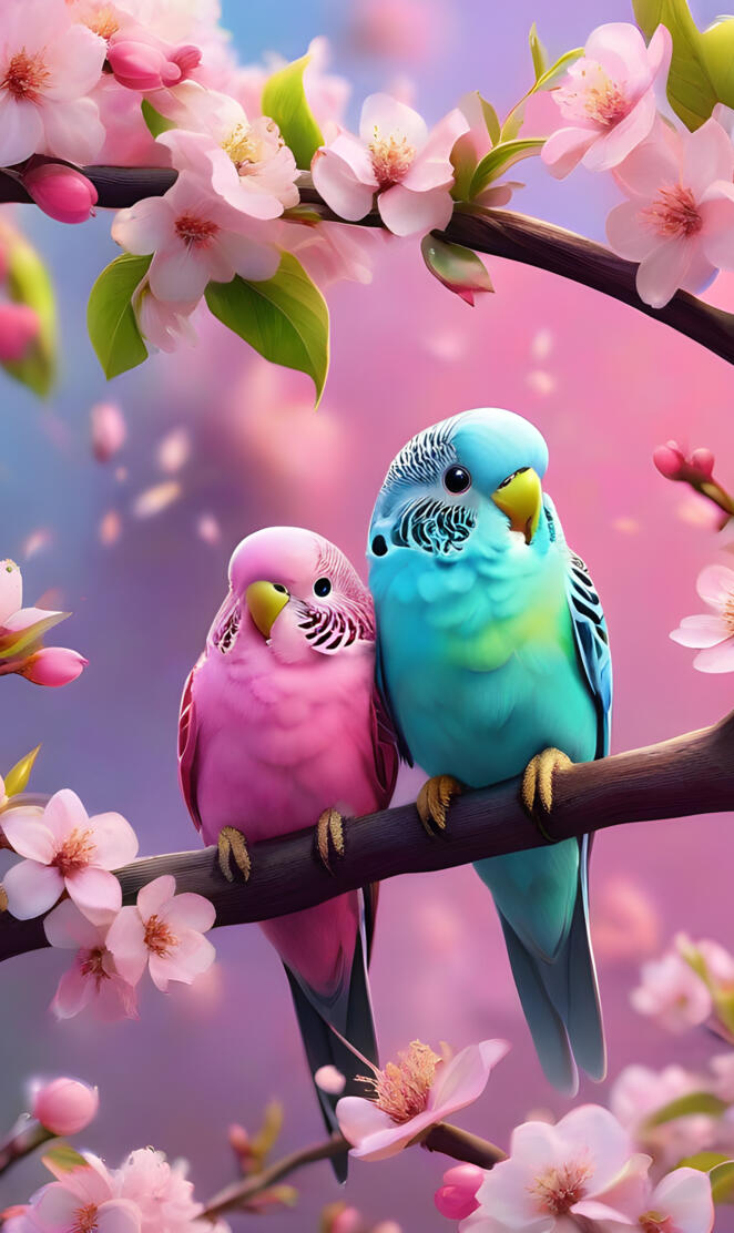 two birds sitting on a branch