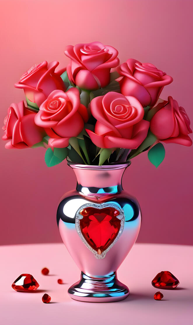 lovely vase with flowers 🌺🌺