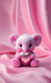 a pink stuffed animal