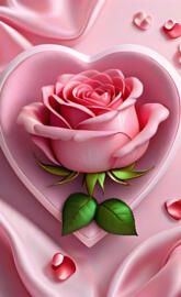 a pink rose in a bowl