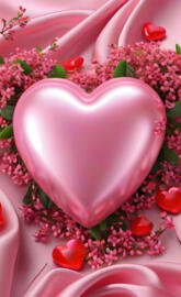 a pink cake with flowers on top