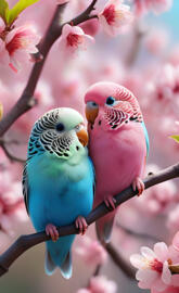 two birds on a branch