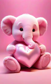 a pink stuffed animal