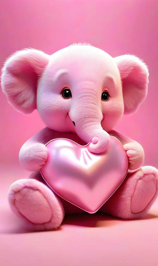 a pink stuffed animal