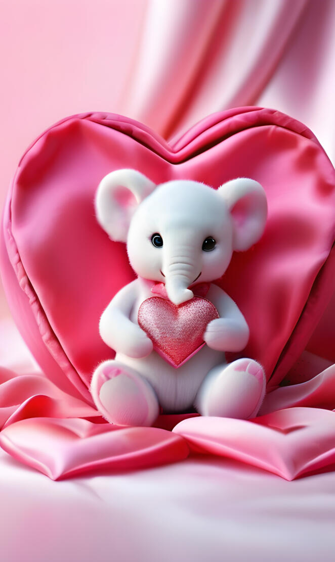 a stuffed animal on a pink blanket