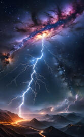 a mountain range with stars in the sky