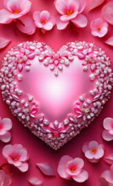 a pink flower with a pink center