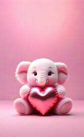 a pink stuffed animal