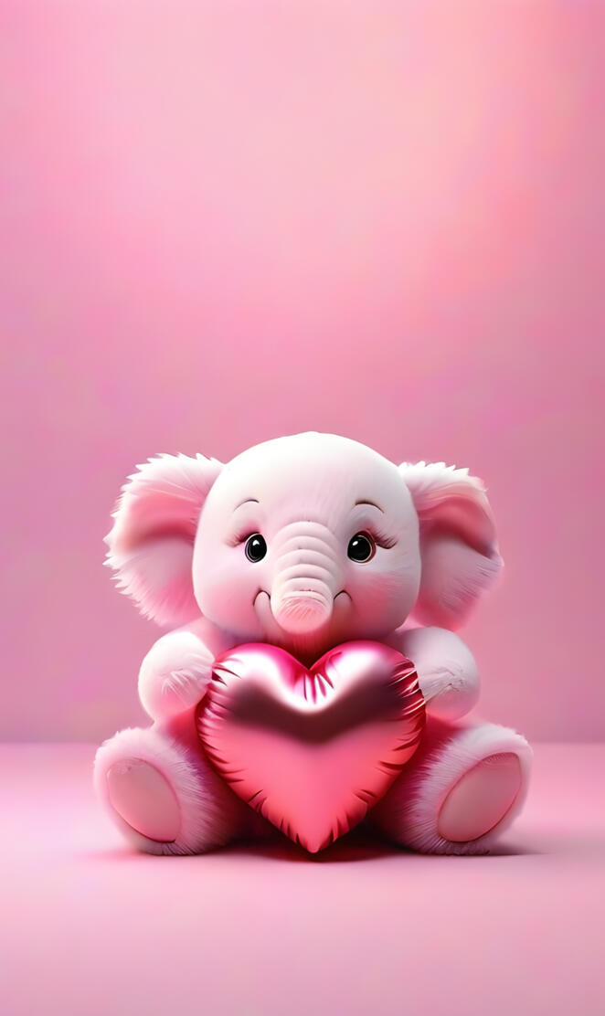a pink stuffed animal