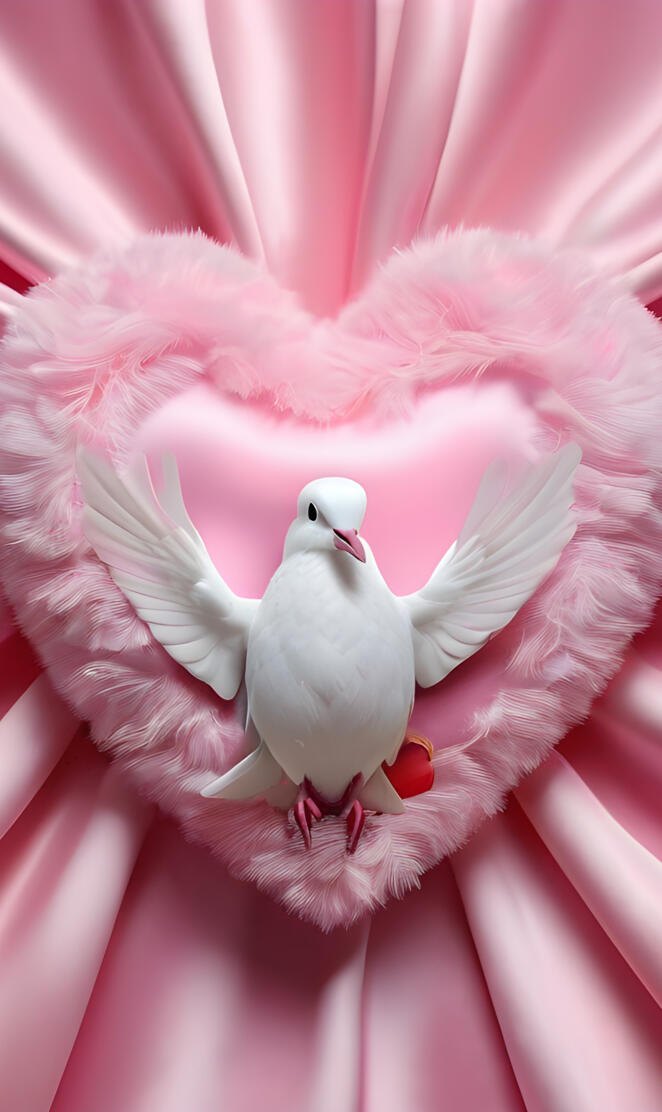 a bird in a pink flower