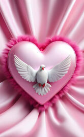 a bird in a pink flower