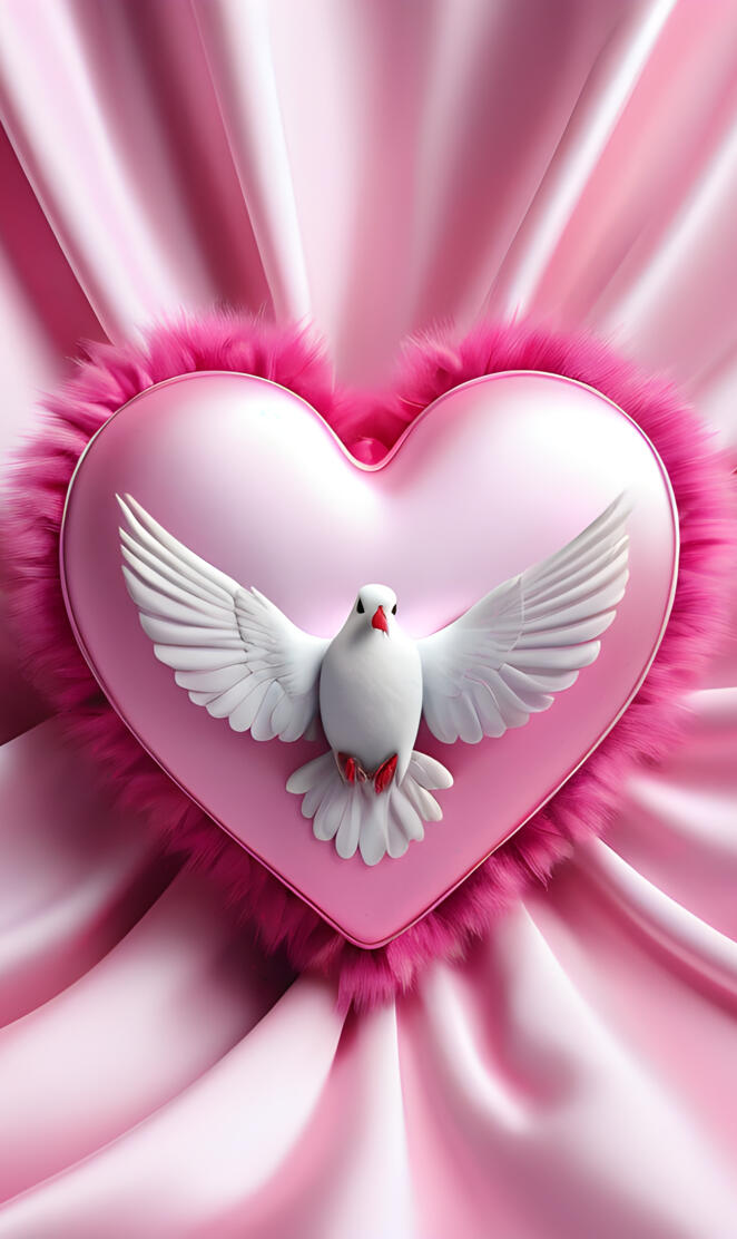 a bird in a pink flower