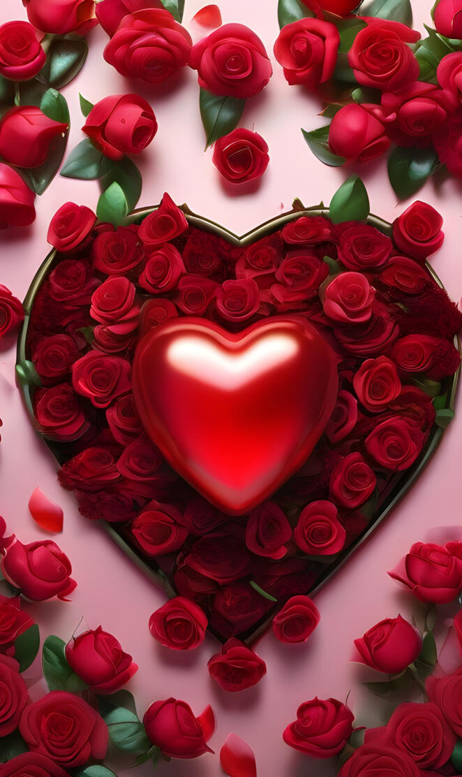 a cake with red roses