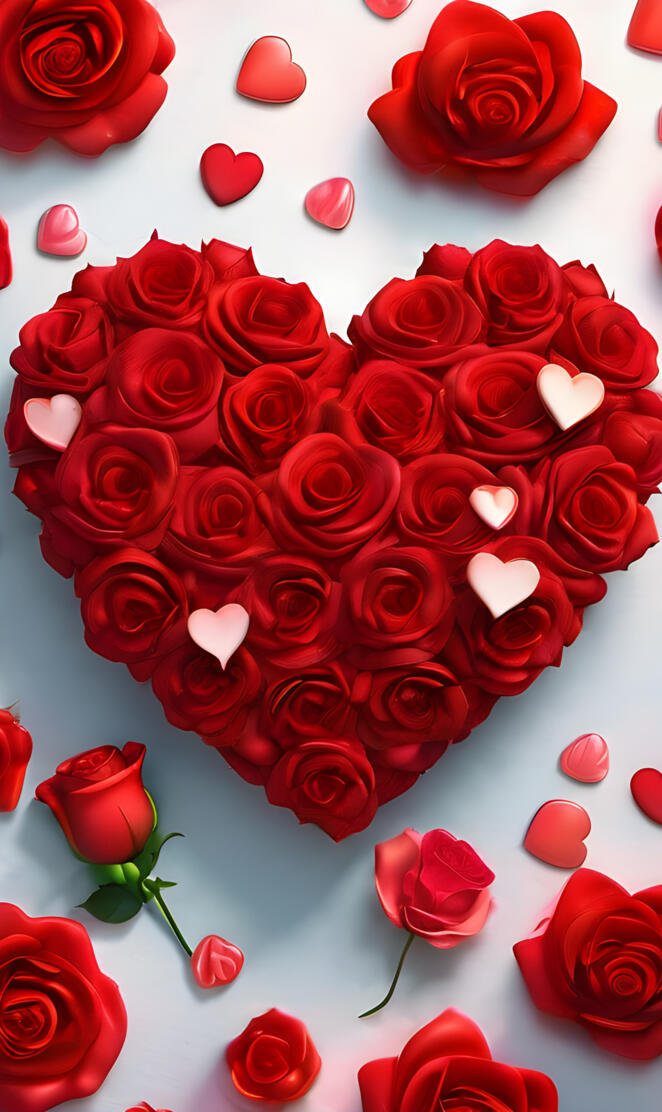 a group of red roses