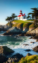 lighthouse on the ocean