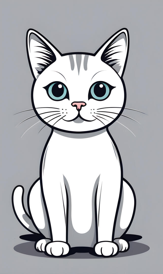 a cat with a sad face