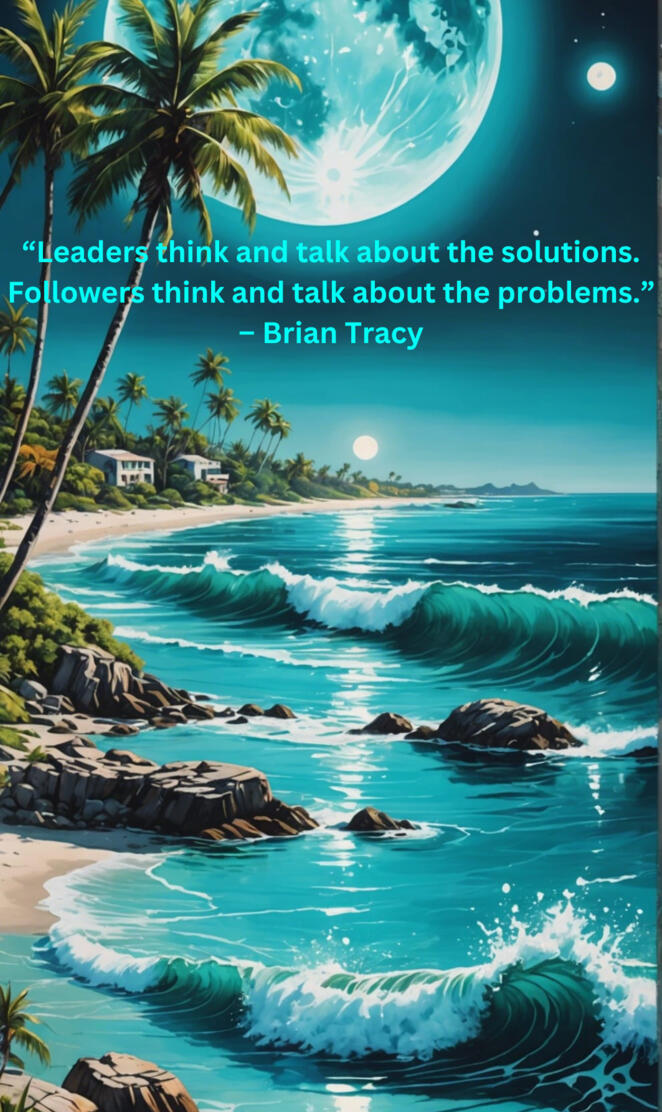 Moonlit Beach 5 - Motivational Quote