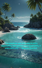 Moonlit Beach 6 - Motivational Quote