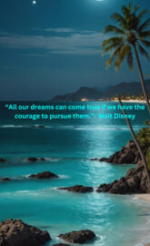 Moonlit Beach 7 - Motivational Quote