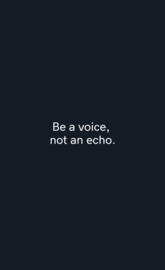 Be a voice