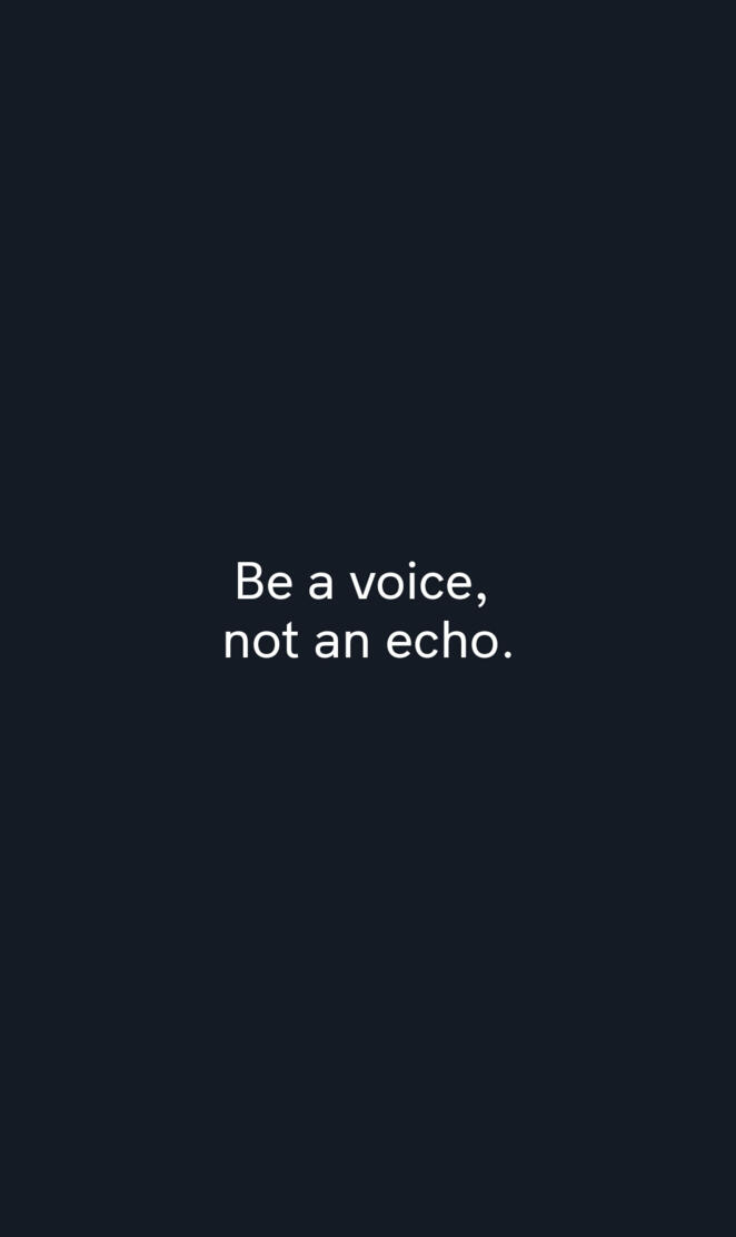 Be a voice