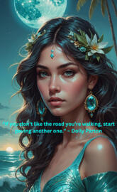 Moonlit Beach 3 - Princess Motivational Quote