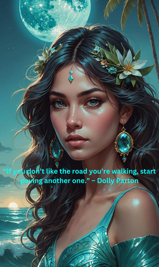 Moonlit Beach 3 - Princess Motivational Quote