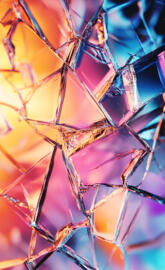 Shimmering Fragmented Glass Wallpaper