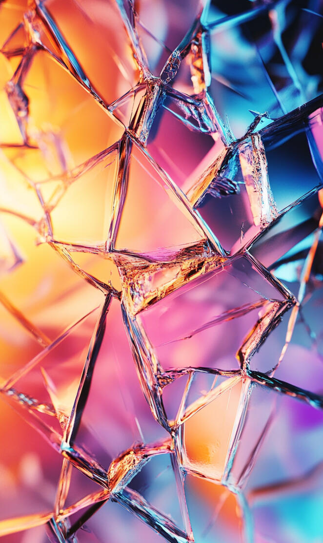 Shimmering Fragmented Glass Wallpaper