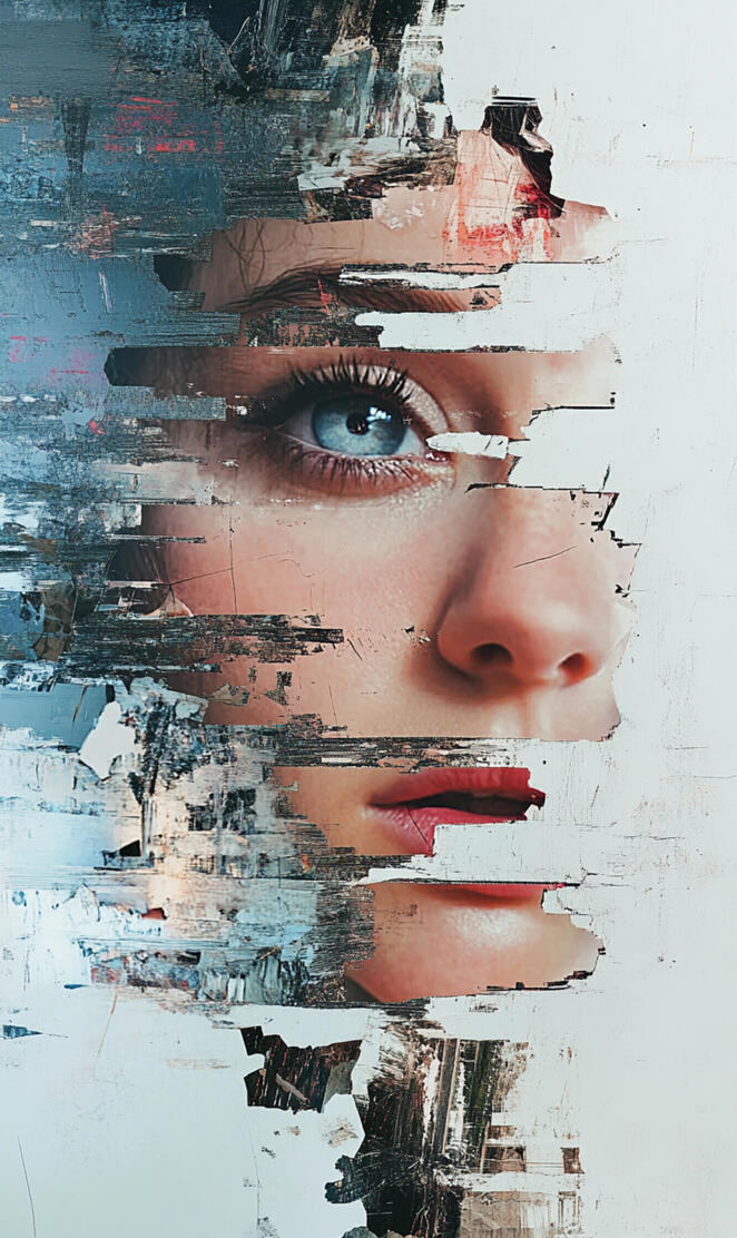 Vibrant Fragmented Display Image Background