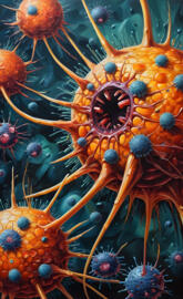 a group of orange flowers