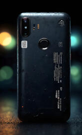 a black rectangular object with a black screen