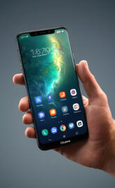 a hand holding a cell phone