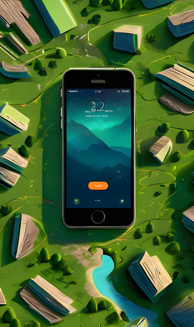 a cell phone on a table