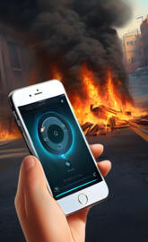 a hand holding a cell phone