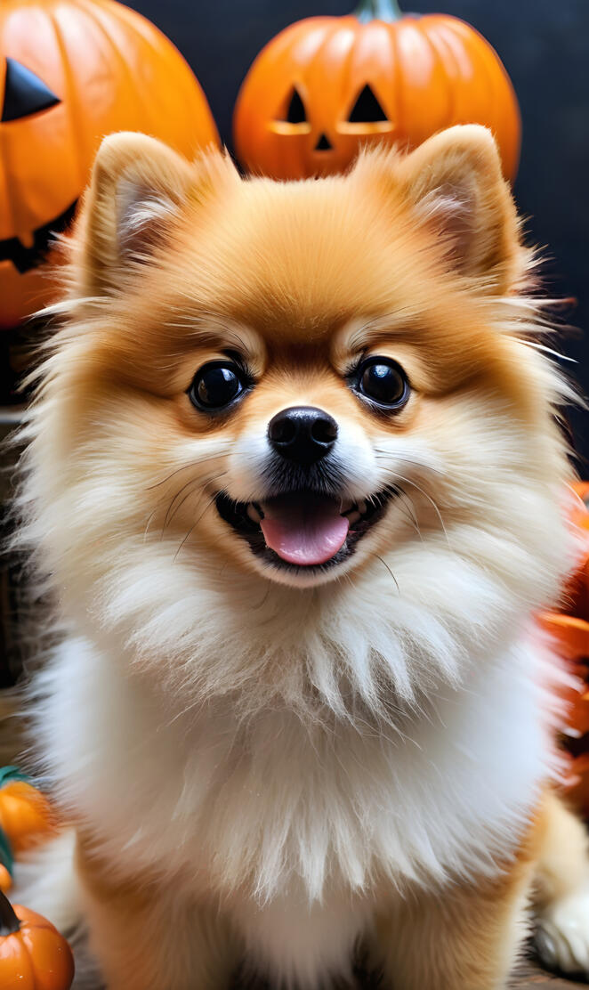 cute pomeranian Halloween cute dog