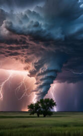 Tornado on The Plais of Kansas
