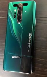 a green and black cell phone