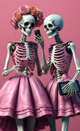 pink Halloween sefie