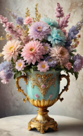 p**s cell flowers in a unique vase