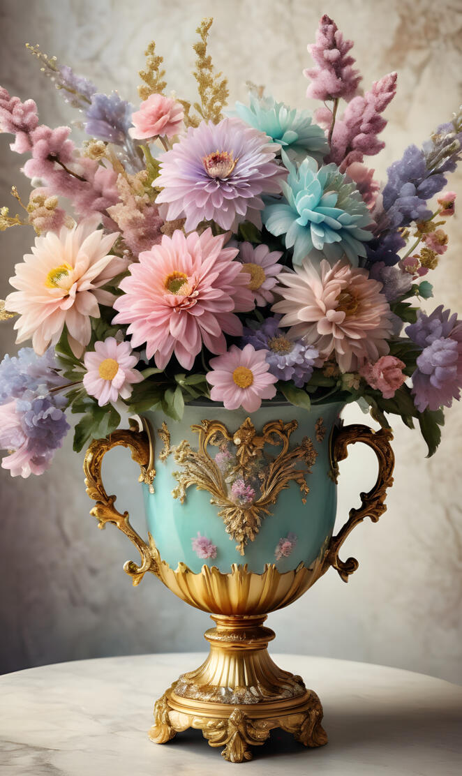 p**s cell flowers in a unique vase