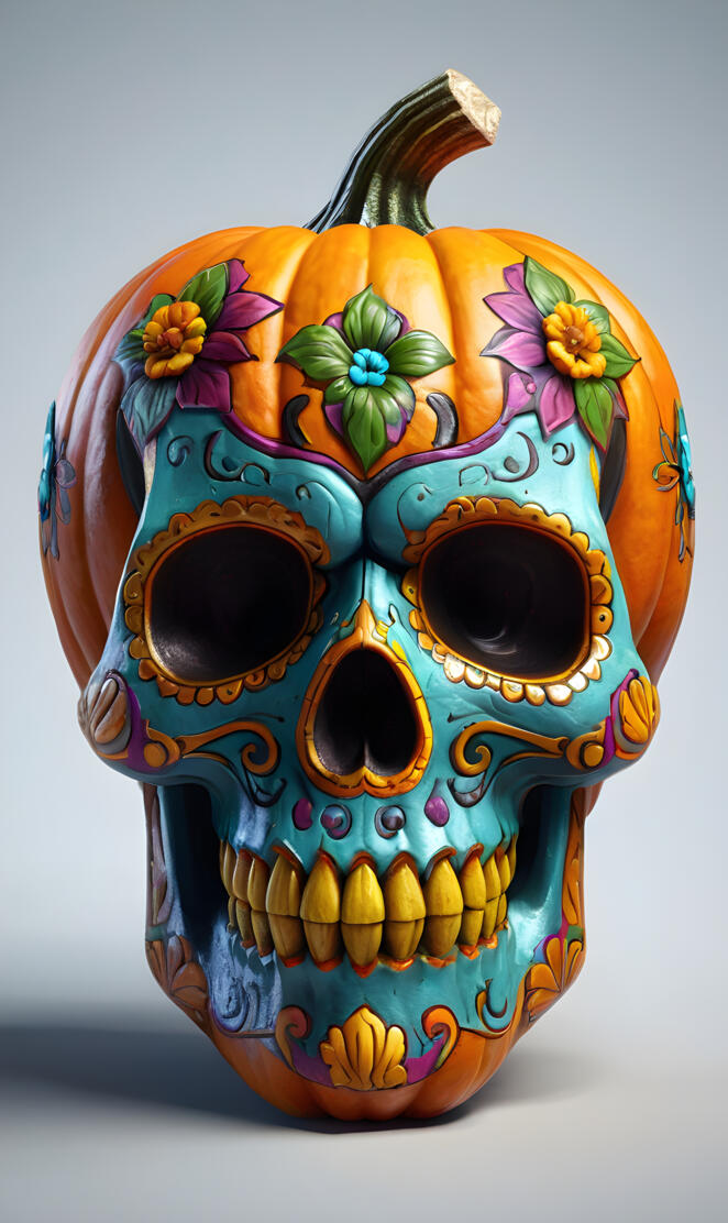 borderlands Sugar Skull Pumpkin 5