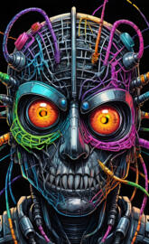 a machine with wires