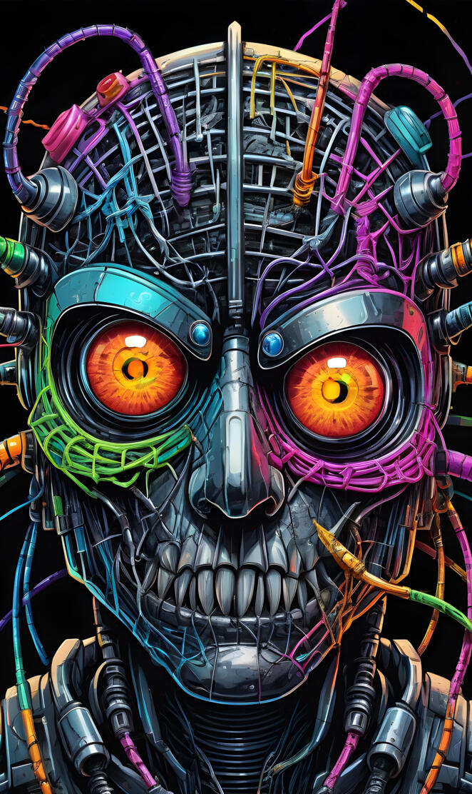 a machine with wires