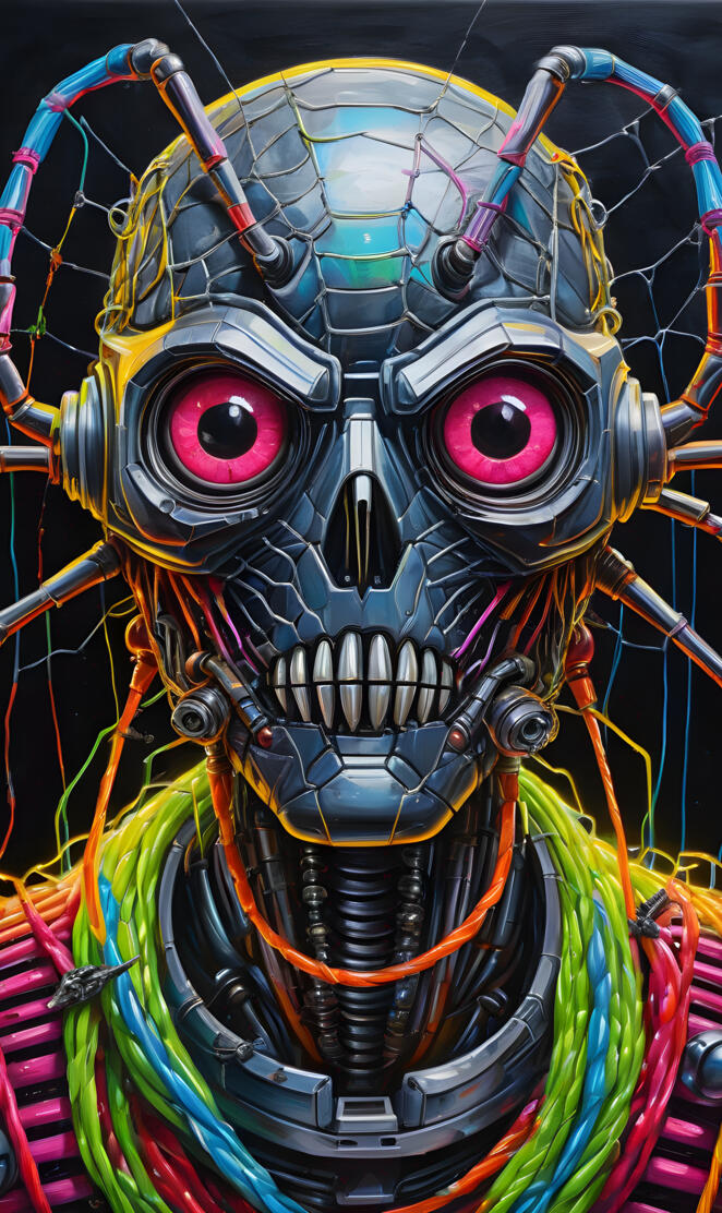 a mask with colorful colors