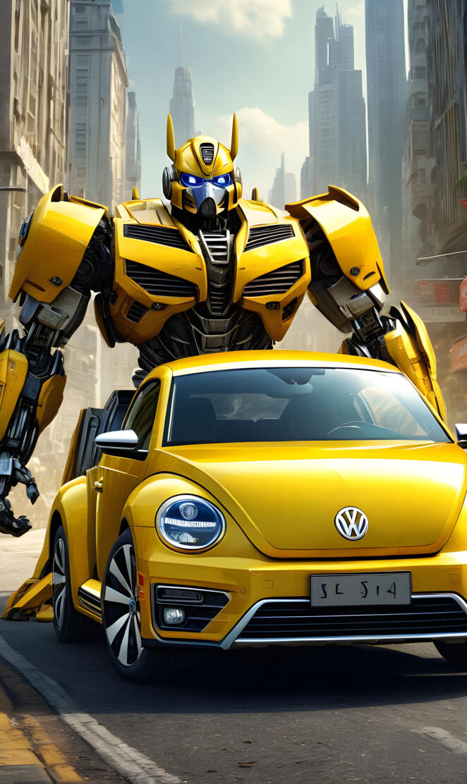 Yellow Volkswagen Transformers Bumblebee Transformers Autobots