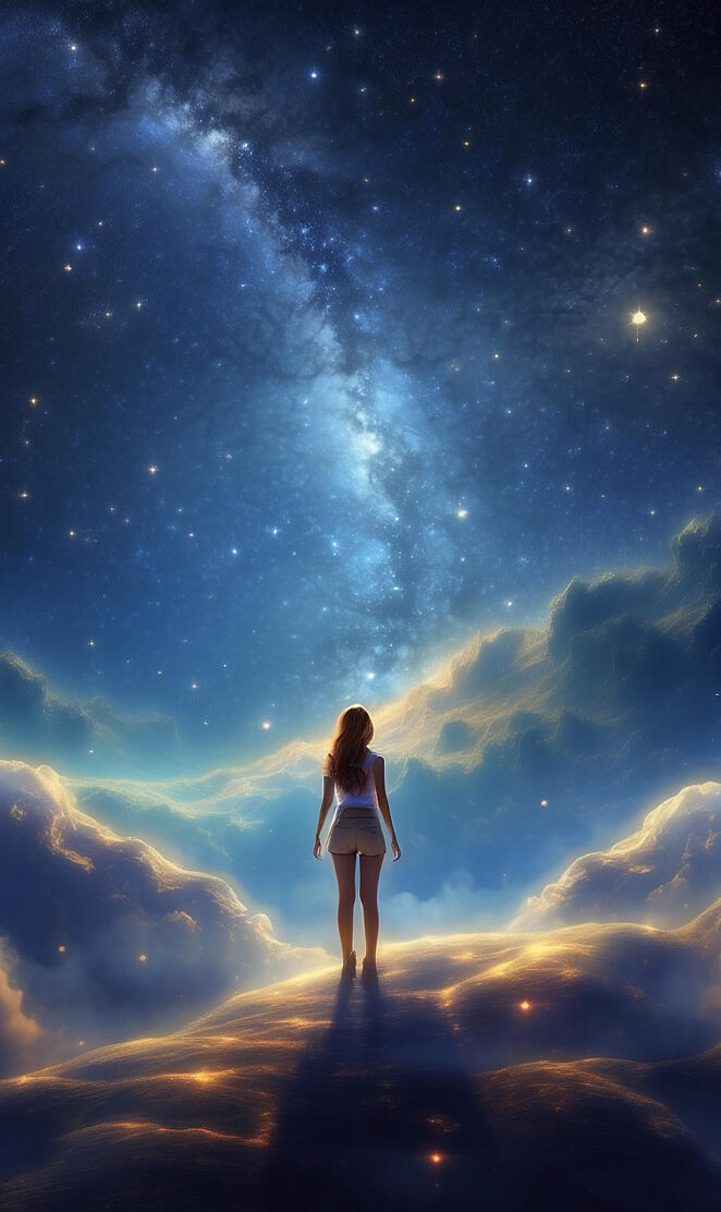 Dream Big: Set your sights on the vast expanse of the night sky.