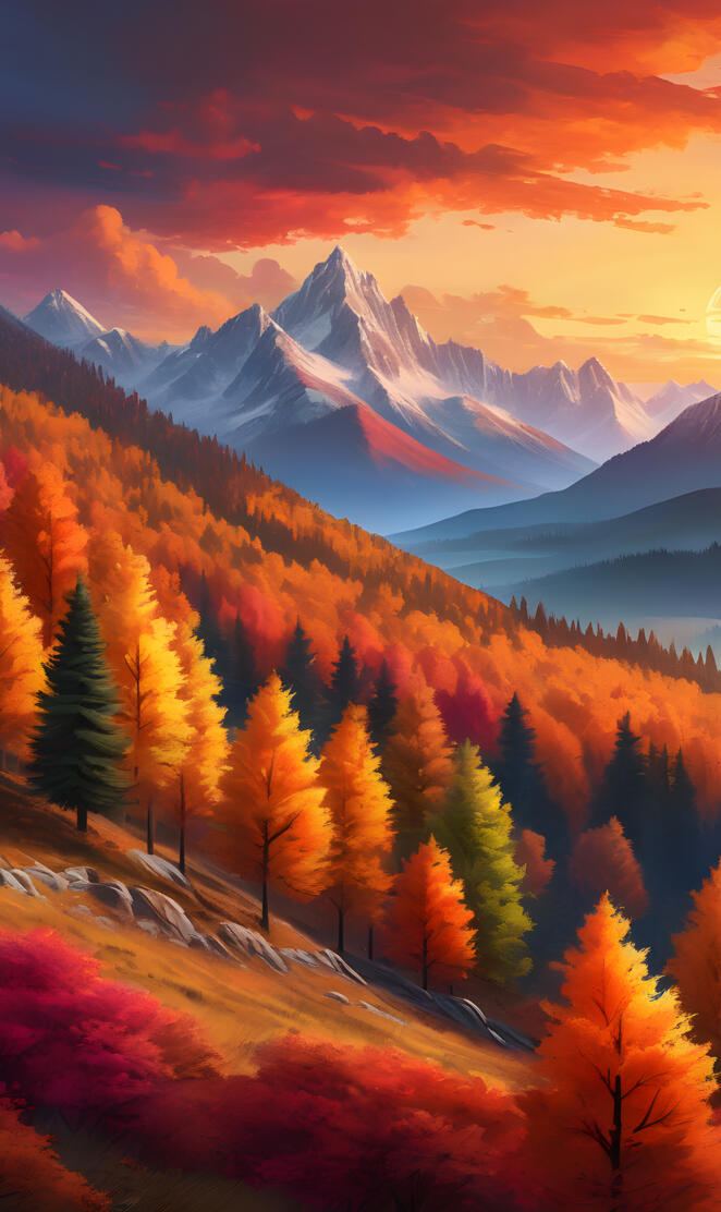 fall in the mountains
