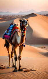 A camel in desert